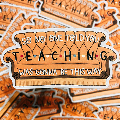 Friends-theme teacher appreciation event - stickers