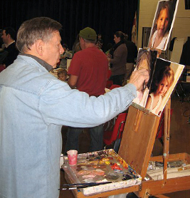 Portrait painting demonstration