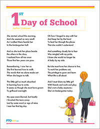 first day of school poem