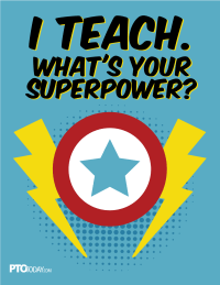 Superhero Teacher Appreciation Free Printable